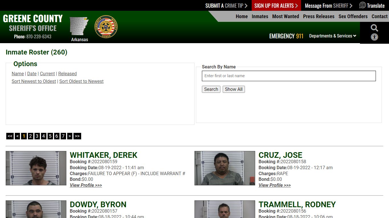 Inmate Roster - Current Inmates Booking Date Descending - Greene County ...